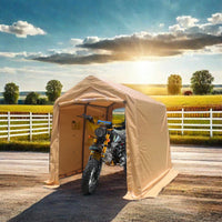 7x8ft Heavy Duty Outdoor Storage Shed Outdoor Garage For Motorcyle,Bike, Garden Tools, ATV