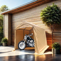 7x8ft Heavy Duty Outdoor Storage Shed Outdoor Garage For Motorcyle,Bike, Garden Tools, ATV