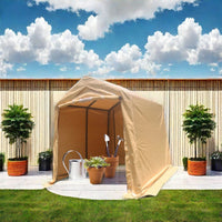 7x8ft Heavy Duty Outdoor Storage Shed Outdoor Garage For Motorcyle,Bike, Garden Tools, ATV