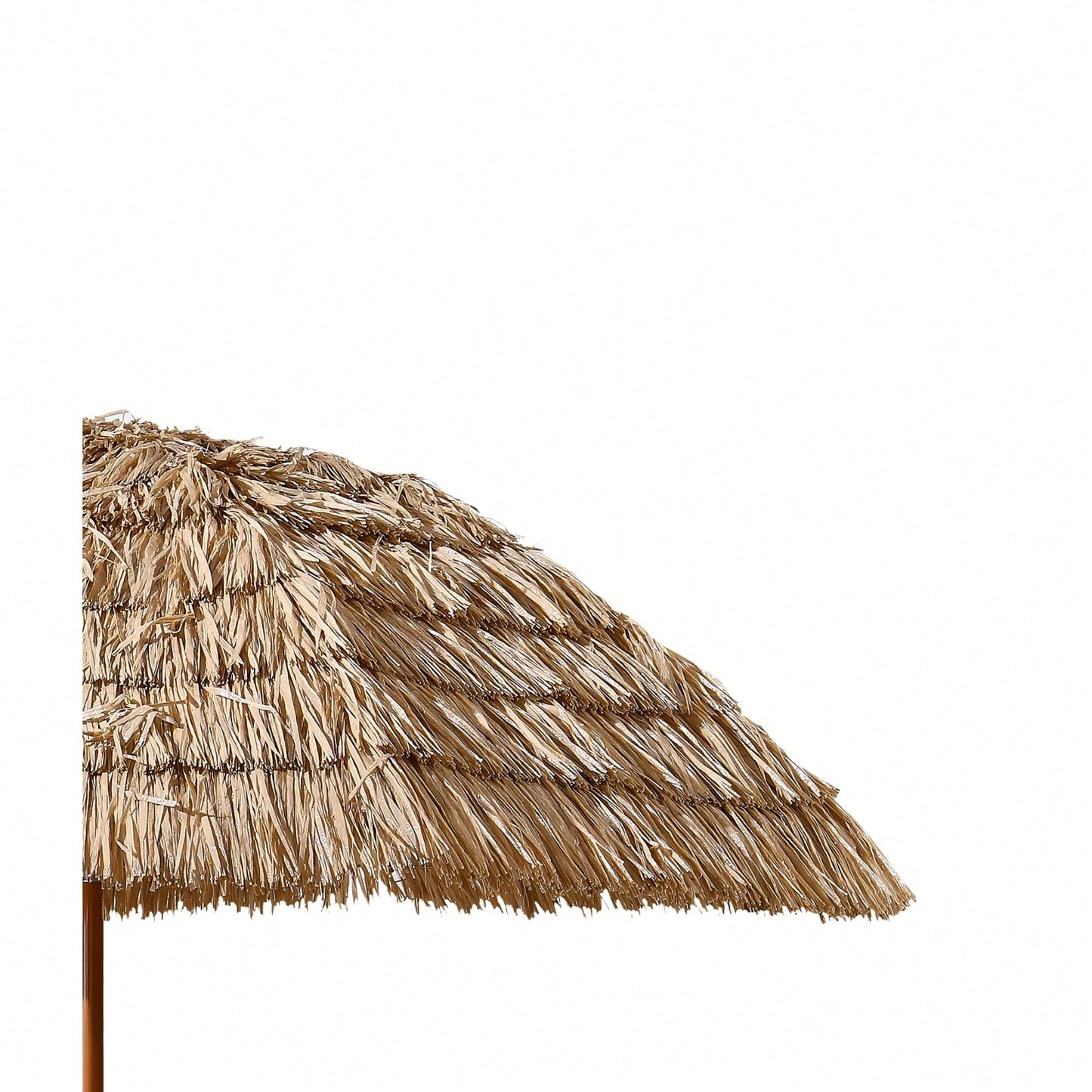 8' Thatch Patio Tiki Umbrella, Tropical Palapa Raffia Tiki Hut Hawaiian Hula Beach Umbrella,Straw Umbrella With Tilt Mechanism & Quick Open