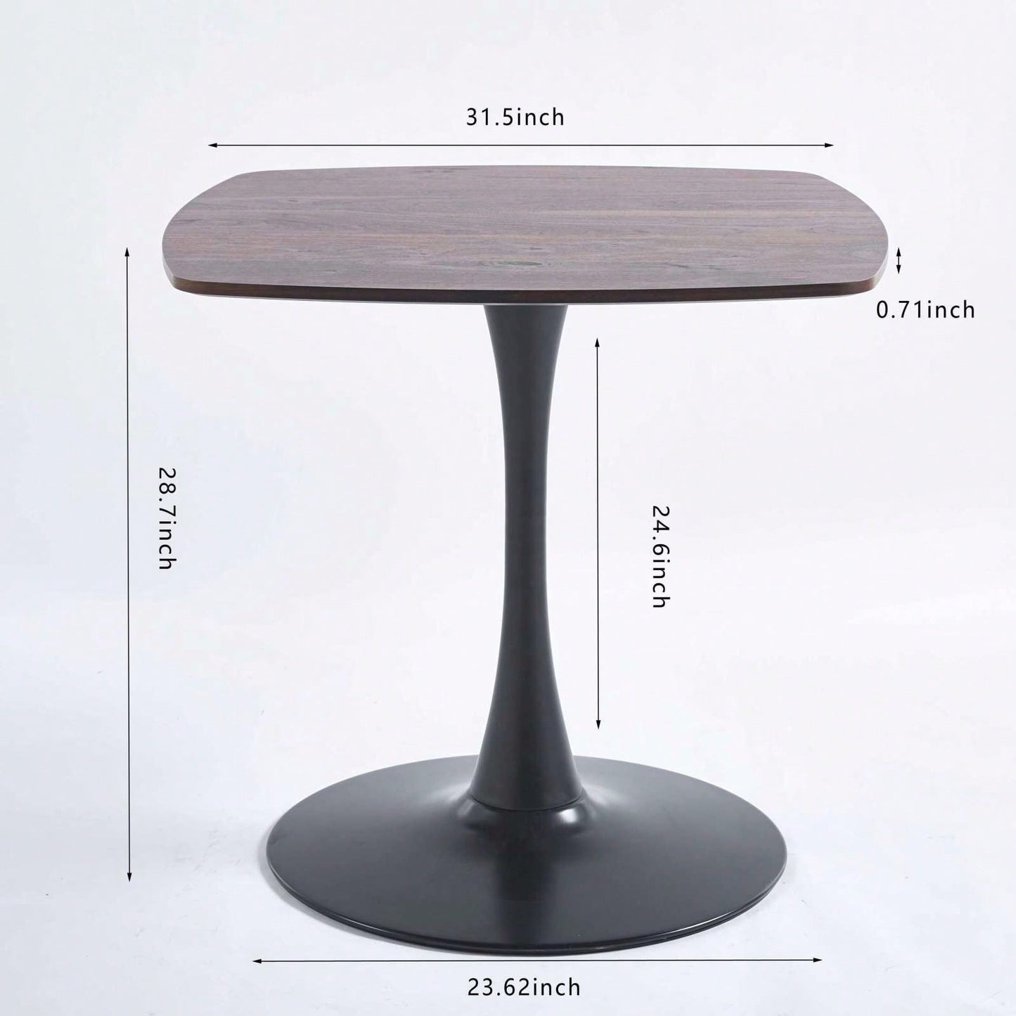 5 Pieces Dining Set Mid-Century Dining Table For 4-6 People With Mdf Table Top, Pedestal Dining Table, End Table Leisure Coffee Table