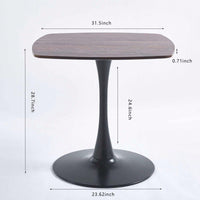 5 Pieces Dining Set Mid-Century Dining Table For 4-6 People With Mdf Table Top, Pedestal Dining Table, End Table Leisure Coffee Table