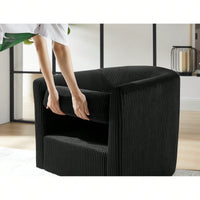 360° Swivel Recliner Corduroy Arm Chair Single Sofa With Ottoman For Living Room Bedroom