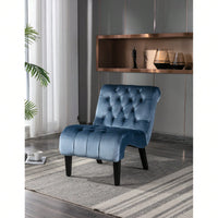 Stylish Velvet Accent Chair with Foam Padding and Solid Wood Legs for Living Room Bedroom Office