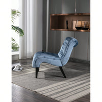 Stylish Velvet Accent Chair with Foam Padding and Solid Wood Legs for Living Room Bedroom Office