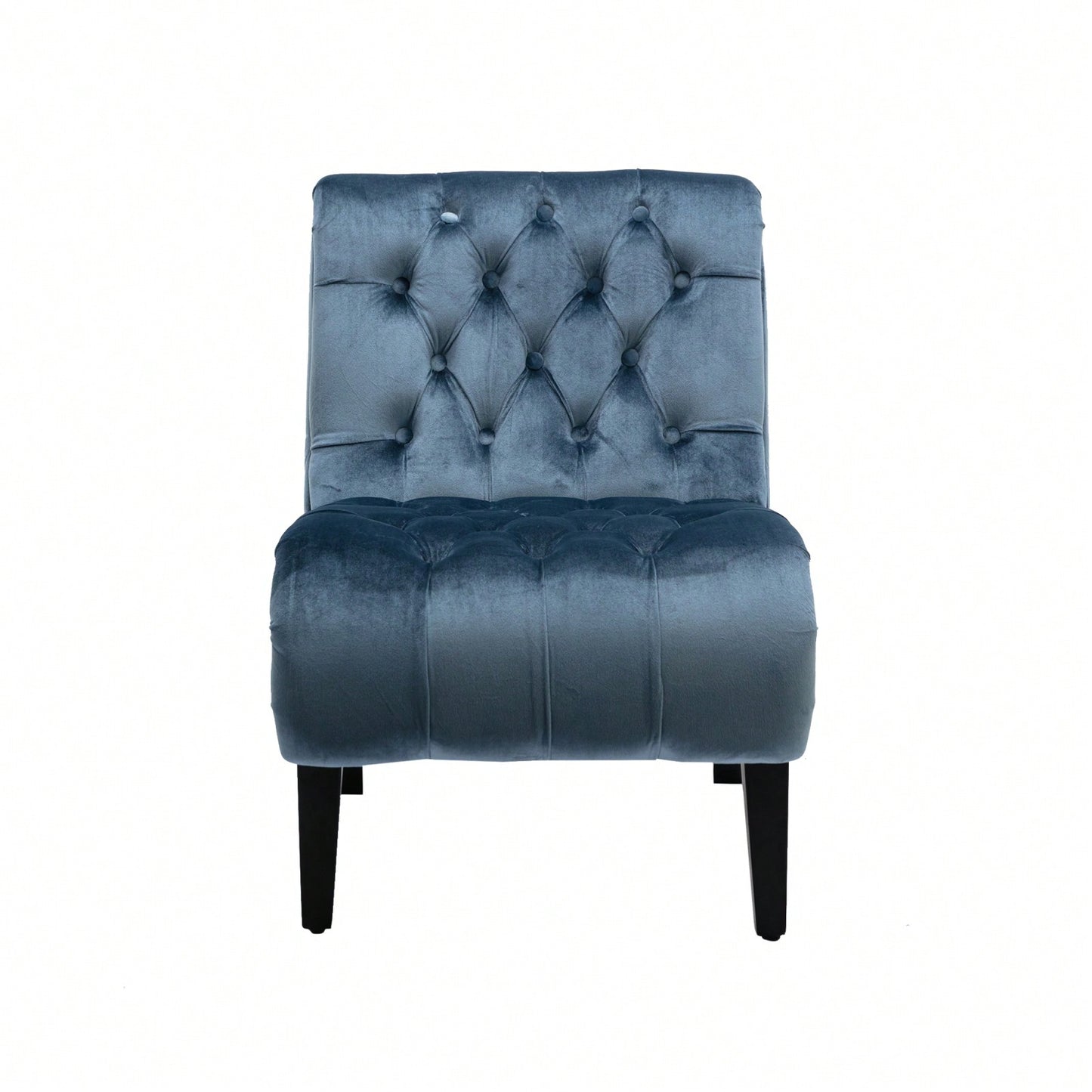 Stylish Velvet Accent Chair with Foam Padding and Solid Wood Legs for Living Room Bedroom Office