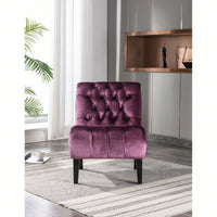 Stylish Velvet Accent Chair with Foam Padding and Solid Wood Legs for Living Room Bedroom Office