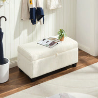 Storage Ottoman Large Storage Space Is Perfect For Hiding Toys,Shoes,Books,Etc.