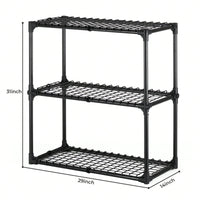 Heavy Duty 3-Shelf Wire Rack 330lb Capacity Easy Assembly Versatile Storage for Garage Home Office Commercial Rust UV Resistant