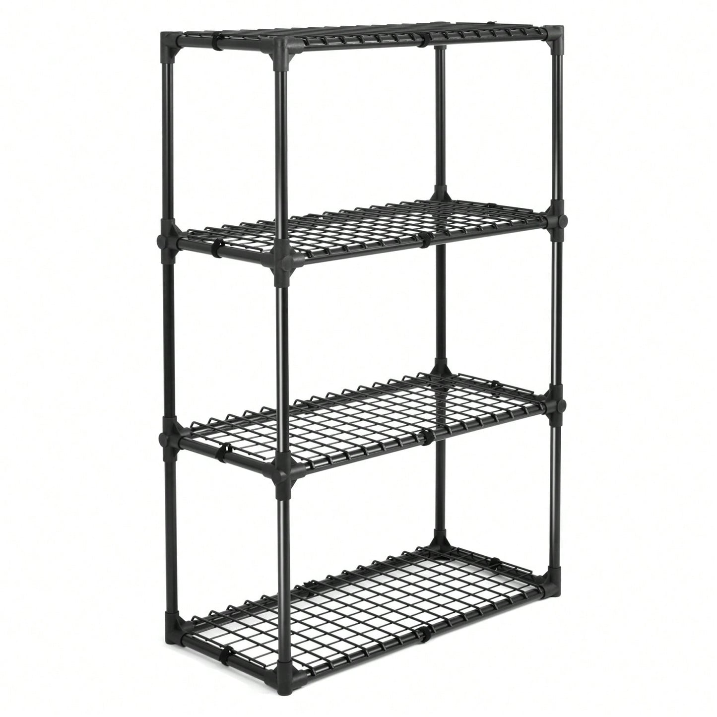 Heavy Duty 4-Shelf Wire Rack 440lb Capacity Adjustable Storage Shelves for Garage Kitchen Office Rust UV Resistant