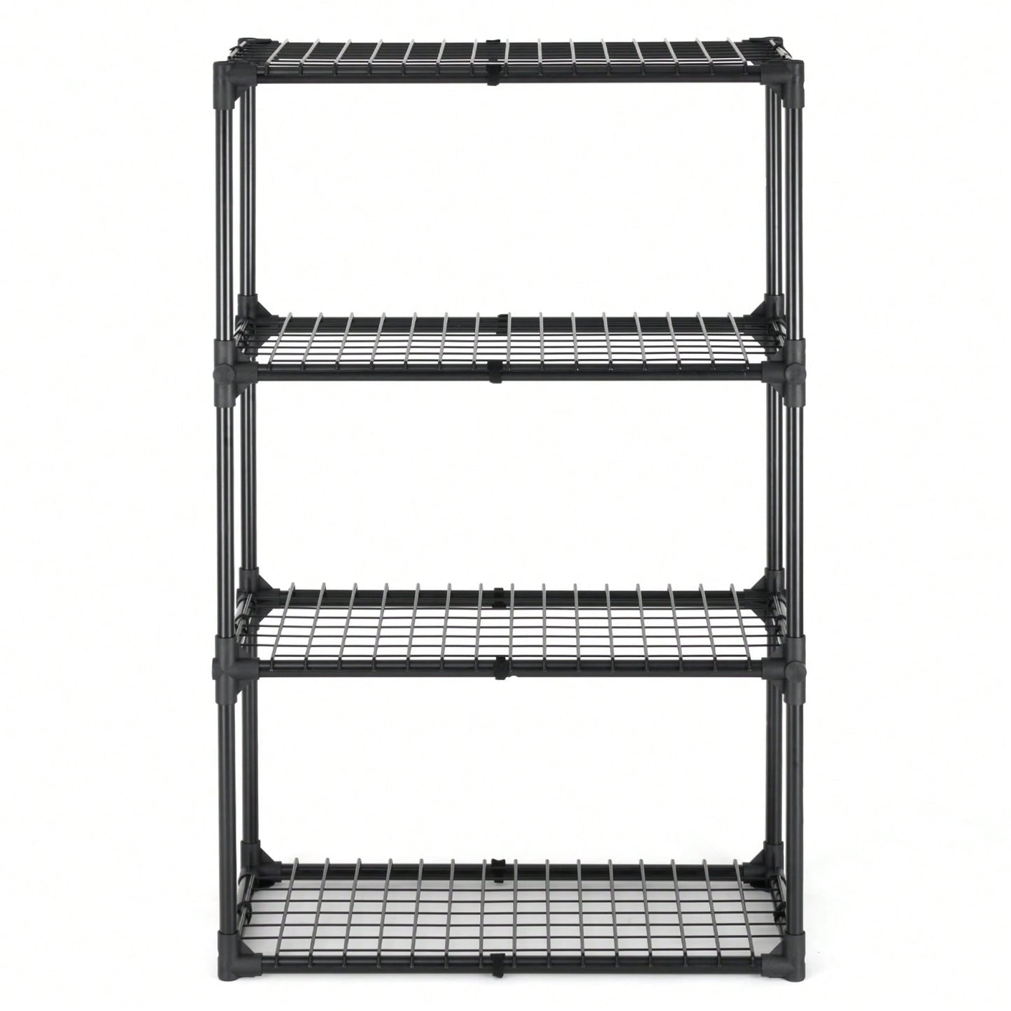 Heavy Duty 4-Shelf Wire Rack 440lb Capacity Adjustable Storage Shelves for Garage Kitchen Office Rust UV Resistant