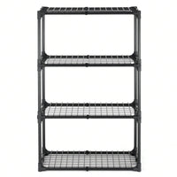 Heavy Duty 4-Shelf Wire Rack 440lb Capacity Adjustable Storage Shelves for Garage Kitchen Office Rust UV Resistant