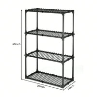 Heavy Duty 4-Shelf Wire Rack 440lb Capacity Adjustable Storage Shelves for Garage Kitchen Office Rust UV Resistant