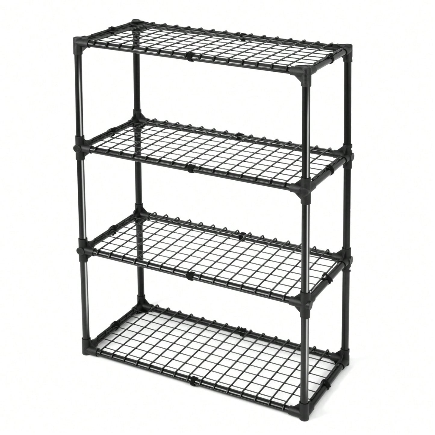 Heavy Duty 4-Shelf Wire Rack 440lb Capacity Adjustable Storage Shelves for Garage Kitchen Office Rust UV Resistant