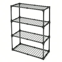 Heavy Duty 4-Shelf Wire Rack 440lb Capacity Adjustable Storage Shelves for Garage Kitchen Office Rust UV Resistant