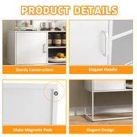 Sleek Modern Sideboard Buffet Cabinet with Ample Storage Anti-Tilt Design Elegant Handles Silent Magnetic Closure