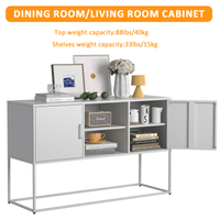 Sleek Modern Sideboard Buffet Cabinet with Ample Storage Anti-Tilt Design Elegant Handles Silent Magnetic Closure