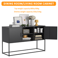 Sleek Modern Sideboard Buffet Cabinet with Ample Storage Anti-Tilt Design Elegant Handles Silent Magnetic Closure