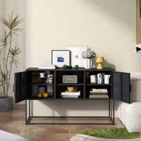 Sleek Modern Sideboard Buffet Cabinet with Ample Storage Anti-Tilt Design Elegant Handles Silent Magnetic Closure