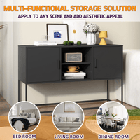 Sleek Modern Sideboard Buffet Cabinet with Ample Storage Anti-Tilt Design Elegant Handles Silent Magnetic Closure