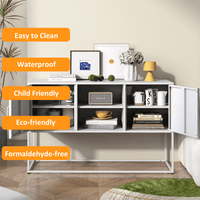 Sleek Modern Sideboard Buffet Cabinet with Ample Storage Anti-Tilt Design Elegant Handles Silent Magnetic Closure