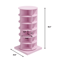 360 Rotating Shoe Organizer, 6 Tier Shoe Cabinet Holds Up To 24 Pairs, Space Saving Spinning Shoe Rack For Closet, Entryway, Bedroom