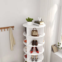 360 Rotating Shoe Organizer, 6 Tier Shoe Cabinet Holds Up To 24 Pairs, Space Saving Spinning Shoe Rack For Closet, Entryway, Bedroom