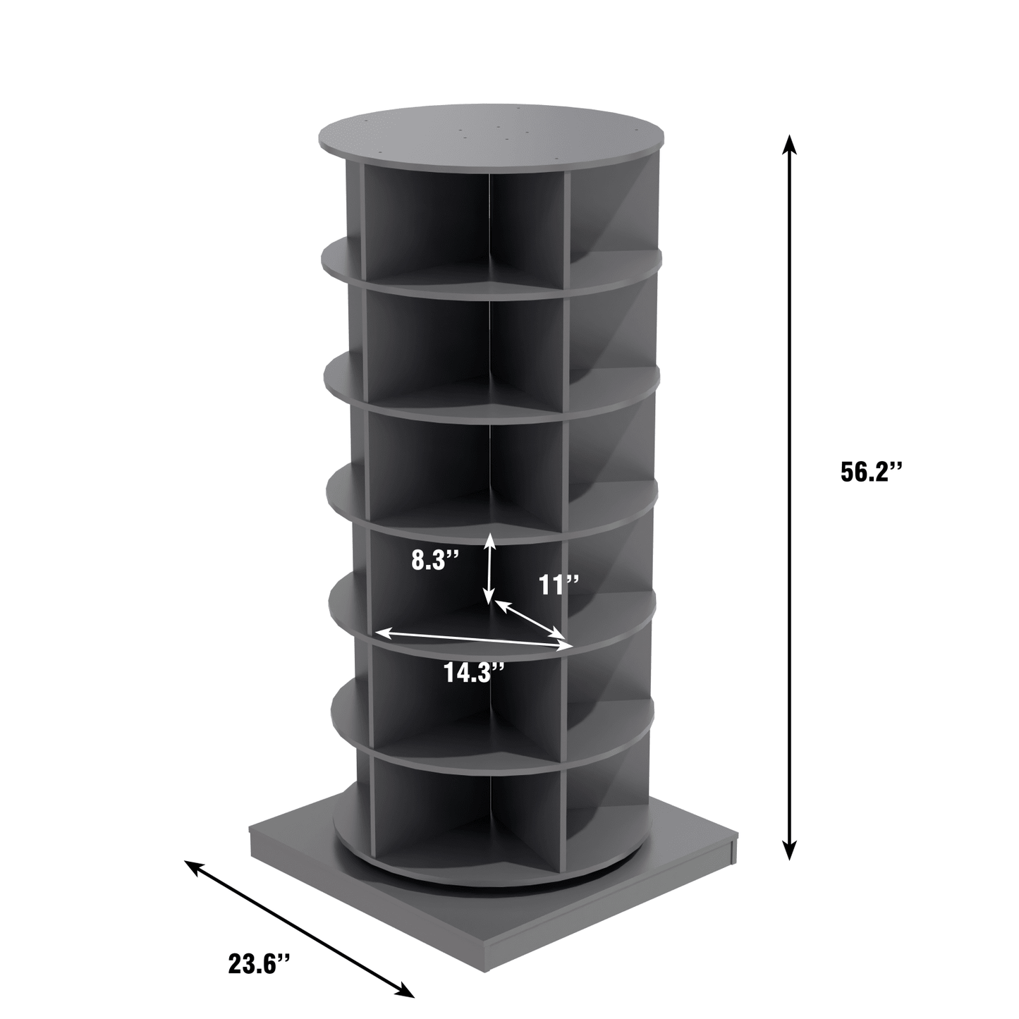 360 Rotating Shoe Organizer, 6 Tier Shoe Cabinet Holds Up To 24 Pairs, Space Saving Spinning Shoe Rack For Closet, Entryway, Bedroom