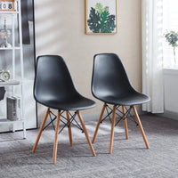 Elegant Upholstered Dining Chairs Set of 2 Comfortable Fabric Side Chairs with Sturdy Metal Legs for Dining Room Kitchen Living Room