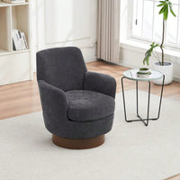 Modern 360° Swivel Accent Barrel Chair with Gold Base for Living Room Bedroom Office Ergonomic Design Holds 300lbs