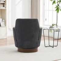 Modern 360° Swivel Accent Barrel Chair with Gold Base for Living Room Bedroom Office Ergonomic Design Holds 300lbs