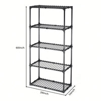 5-Shelf Wire Rack With Cover (1 Pack)