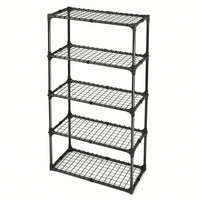 5-Shelf Wire Rack With Cover (1 Pack)