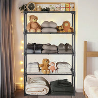 5-Shelf Wire Rack With Cover (1 Pack)