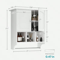 Ample Storage Bathroom Cabinet With Towel Bar