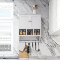 Ample Storage Bathroom Cabinet With Towel Bar