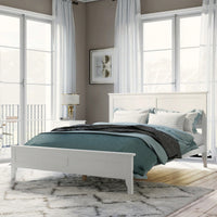 Modern  Solid Wood Full Platform Bed