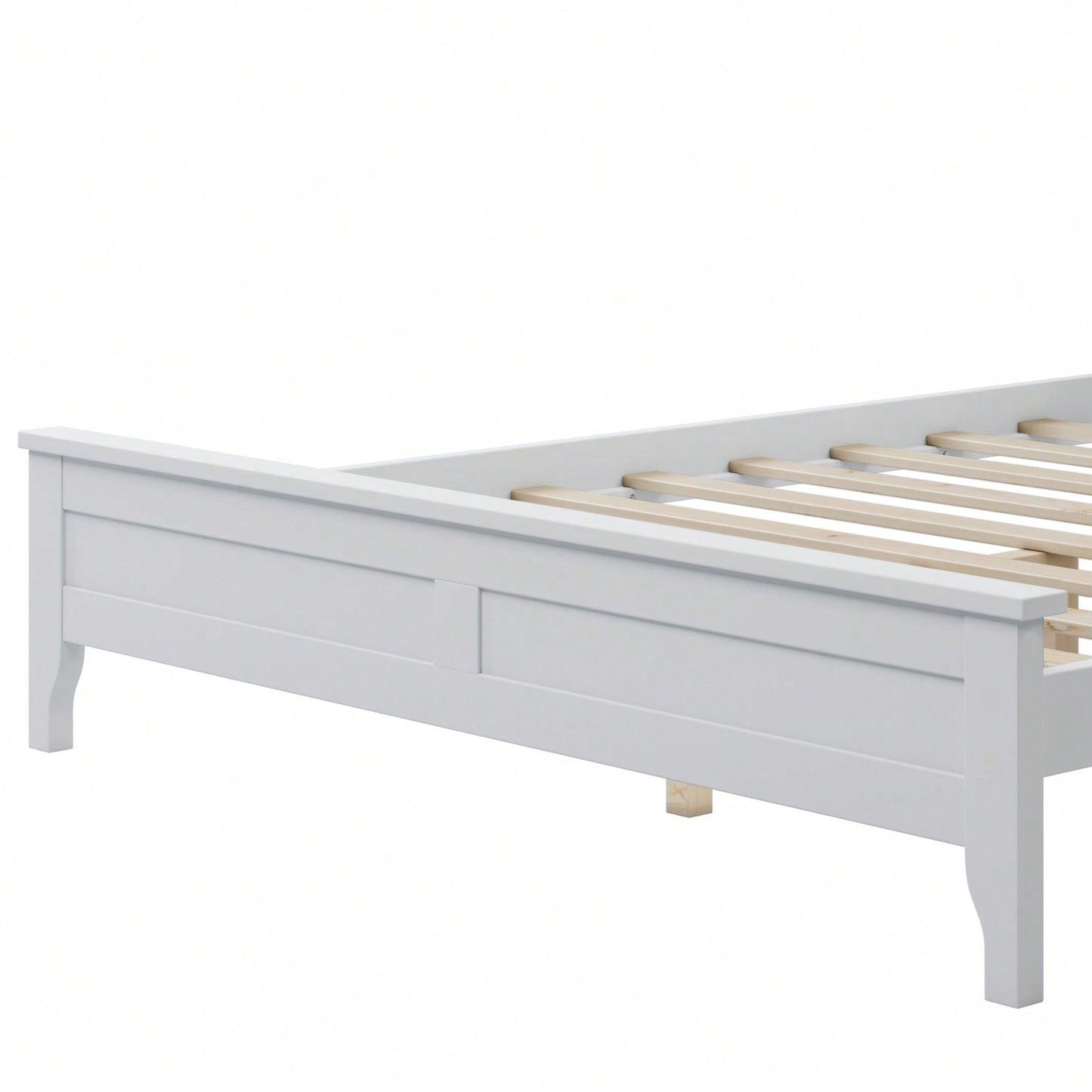 Modern  Solid Wood Full Platform Bed
