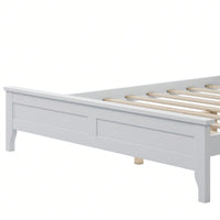 Modern  Solid Wood Full Platform Bed