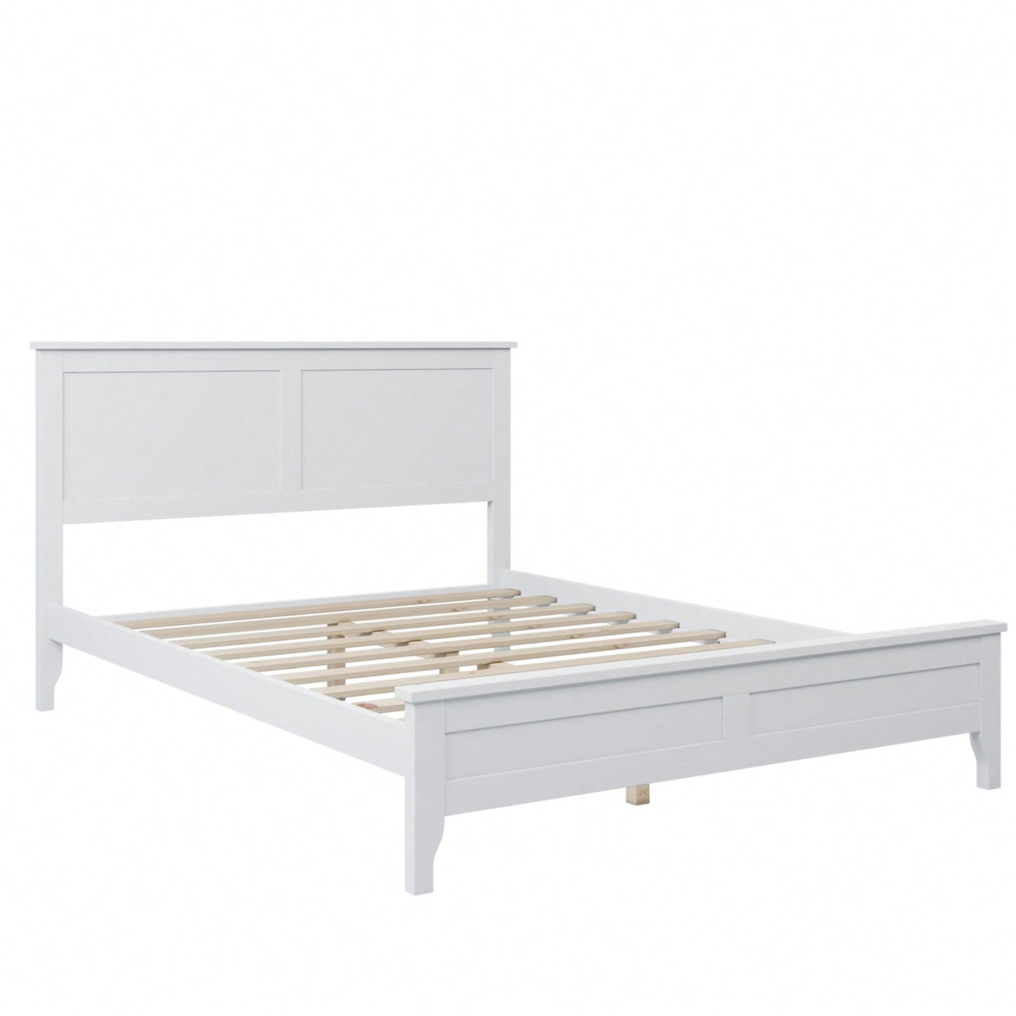 Modern  Solid Wood Full Platform Bed