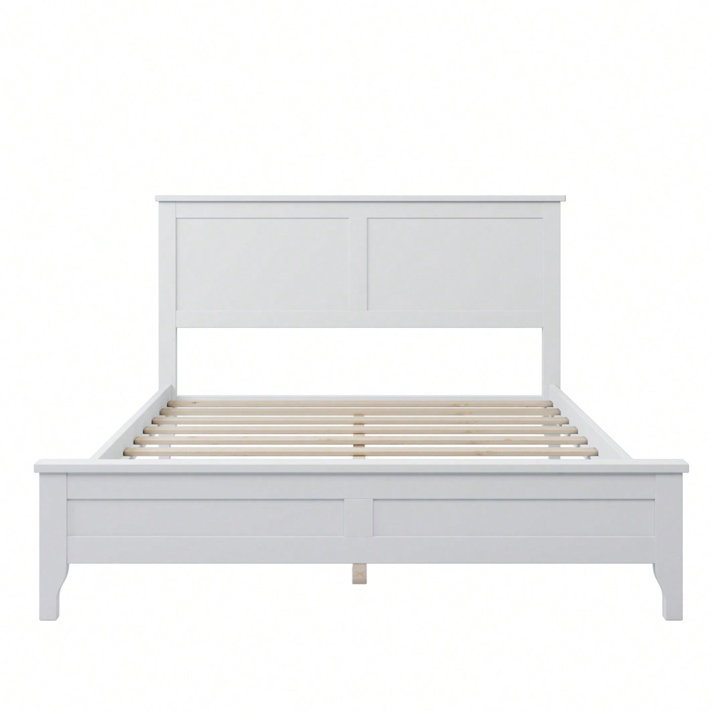 Modern  Solid Wood Full Platform Bed