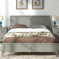 Modern  Solid Wood Full Platform Bed