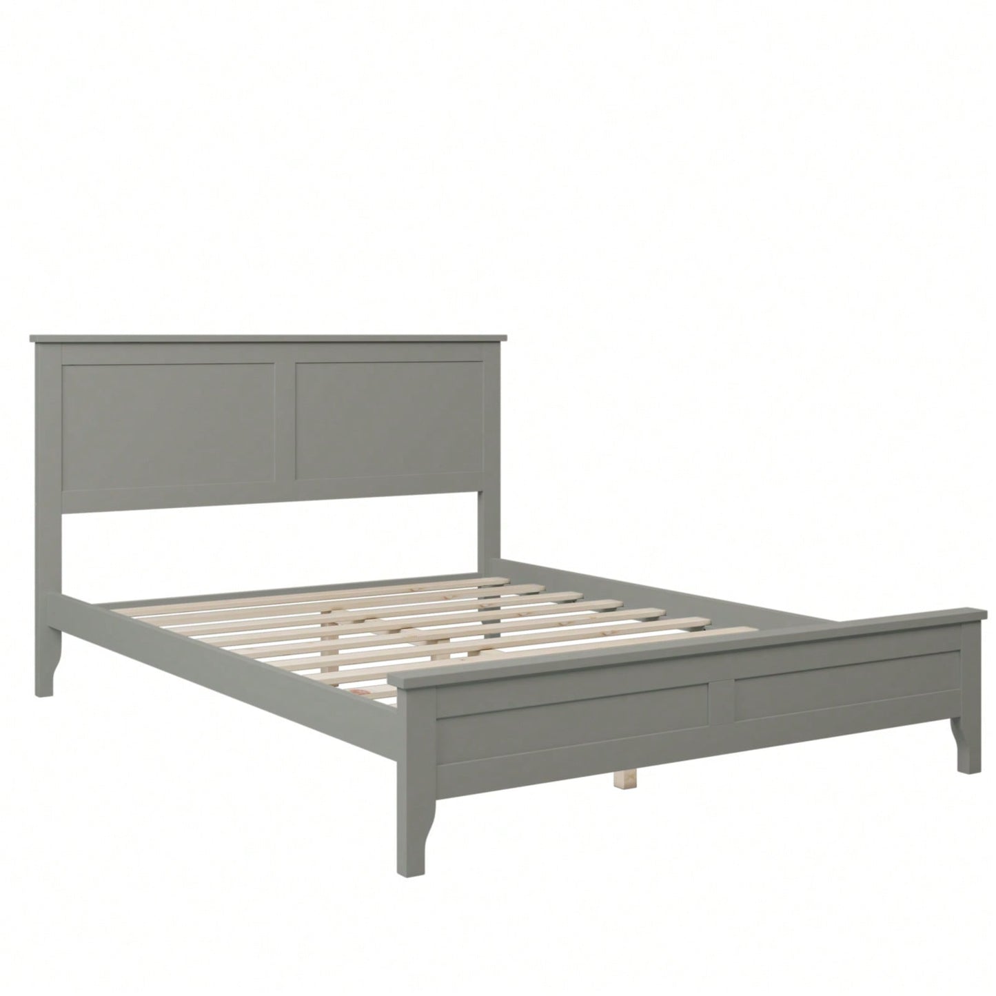 Modern  Solid Wood Full Platform Bed