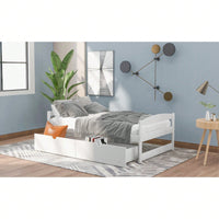 Twin Size Platform Bed, With Two Drawers