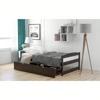 Twin Size Platform Bed, With Two Drawers