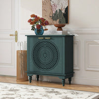 2 Door Accent Cabinet, Sideboard Buffet Storage Cabinet With Adjustable Shelf For Entryway Living Room Bedroom