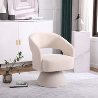 Round Barrel Chair In Fabric For Living Room Bedroom