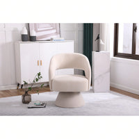 Round Barrel Chair In Fabric For Living Room Bedroom