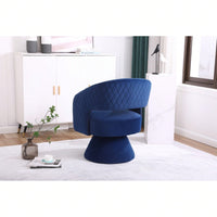 Round Barrel Chair In Fabric For Living Room Bedroom