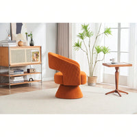 Round Barrel Chair In Fabric For Living Room Bedroom